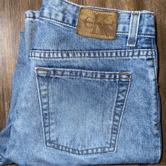 Vintage Y2K jeans Calvin Klein Sandblast Cotton Bootcut 8 10 light blue - Picture 15 of 15